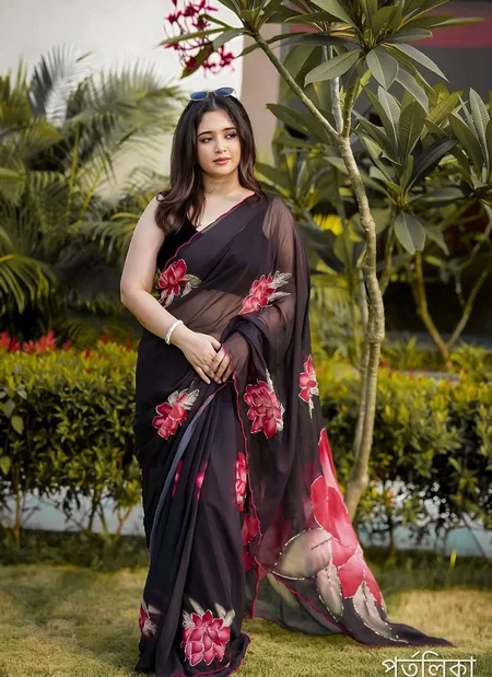 VK 4404 Pure Georgette Handwork Designer Saree Orders In India