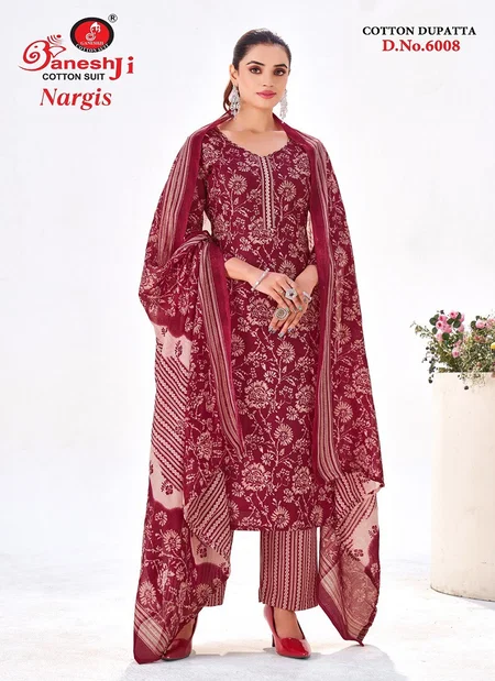 Nargis Vol 6 By Ganeshji Cotton Printed Surat Dress Material Wholesale Market
