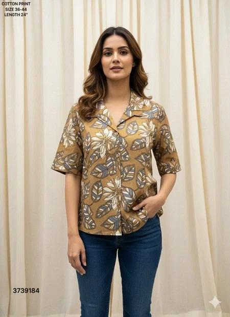 Naisha K 407 Jaipuri Cotton Printed Stylish Casual Wear Shirt Wholesale Market In Surat