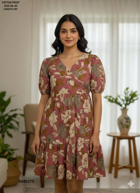 Naisha K 414 Cotton Print Casual Stylish Wear Short Top Exporters In India