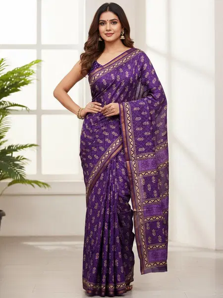 Df Jasud D Model Cotton Zari Border Printed Wholesale Saree Suppliers In Mumbai
