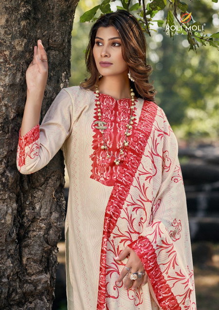 Nargis By Roli Moli Digital Printed Pashmina Online Dress Material Wholesale