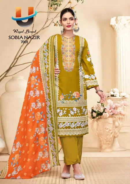 Royal Sobia Nazir Vol 7 Cotton Printed Dress Material Exporters In India
