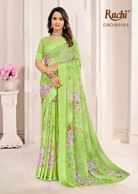 Cherry Vol 61 By Ruchi Chiffon Daily Wear Saree Exporters In India