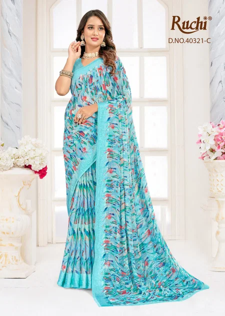Cherry Vol 63 By Ruchi Chiffon Wholesale Daily Wear Saree Suppliers In Mumbai
