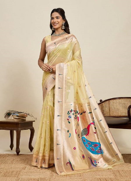 Maahi 211 Paithani Silk Zari Worked Fancy Saree Wholesale Suppliers In Mumbai