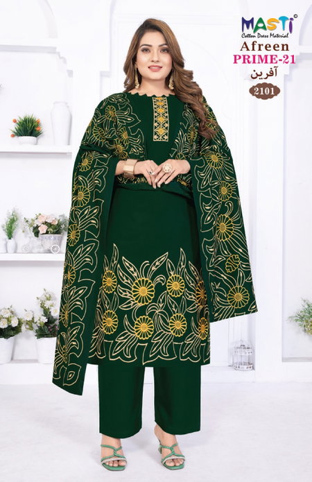 Masti Afreen Prime Vol 21 Rayon Work Wholesale Dress Material In India