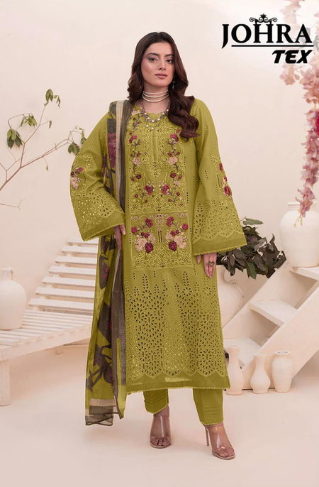 Johra Tex 179 F Cambric Cotton Pakistani Salwar Suits Suppliers In India
