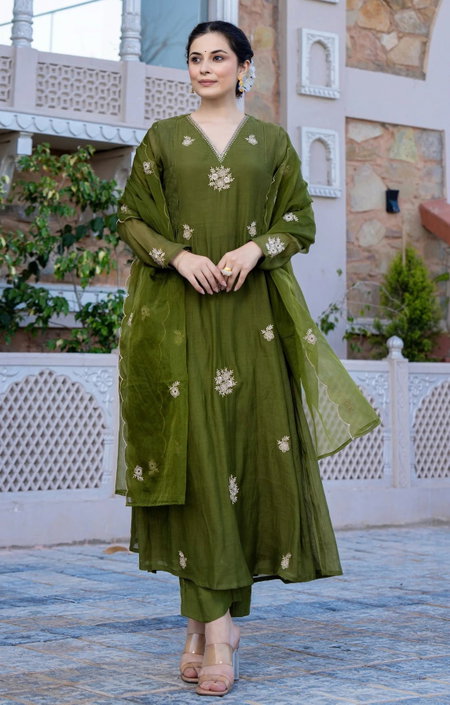 Dhruvi 386 Designer Silk Festival Wear Kurti With Bottom Dupatta Wholesale Price In Surat