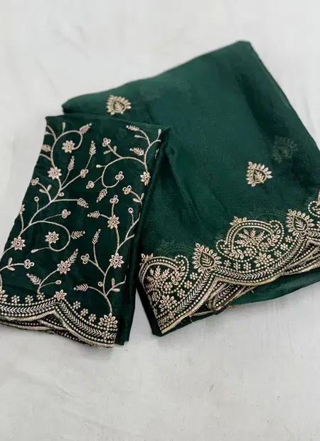 Aab Star Georgette Stylish Embroidered Georgette Saree Online Wholesale