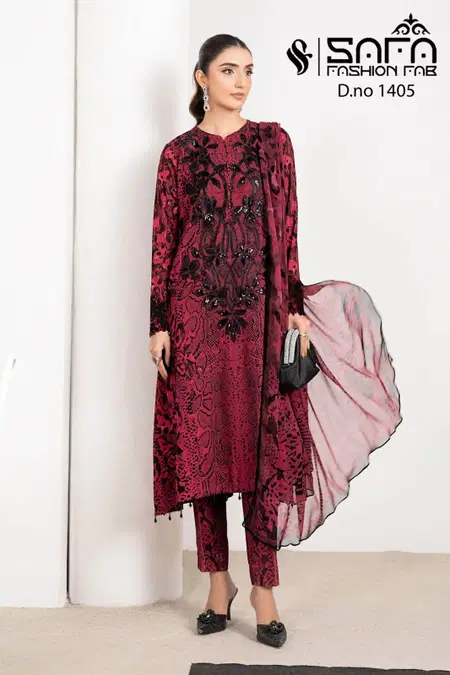 Safa Fashion Fab 1405 Satin Kurti With Bottom Dupatta Wholesalers In Surat