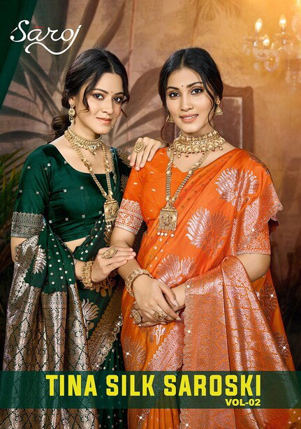 Tina Silk Saroski Vol 2 By Saroj Silk Wholesale Occasion Wear Saree In India