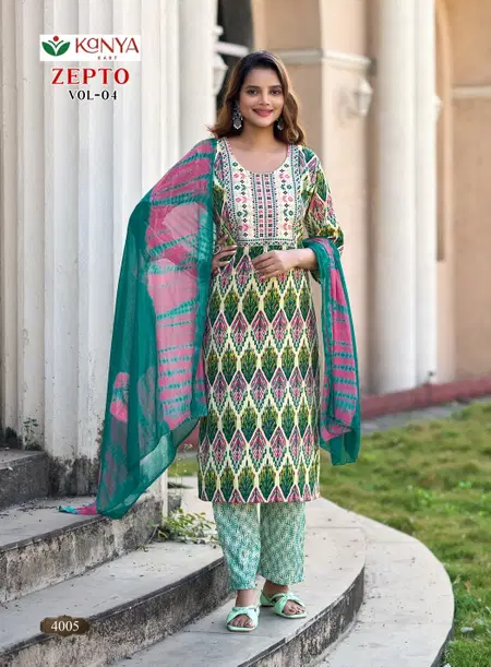 Zepto Vol 4 By Kanya Capsule Best Kurti With Bottom Dupatta Wholesale Shop In Surat
