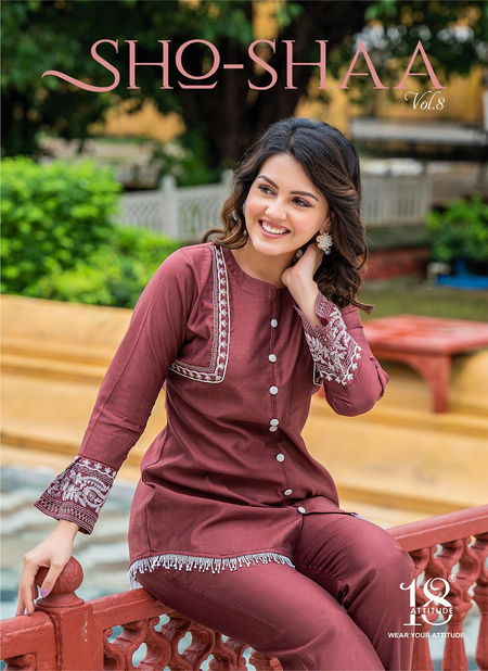 18 Attitude Sho Shaa Vol 8 Viscose Western Ladies Top With Bottom Suppliers In India Catalog