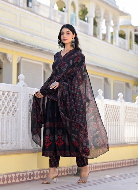 193 Dhruvi Designer Rayon Printed Kurti With Bottom Dupatta Wholesale Shop In Surat
