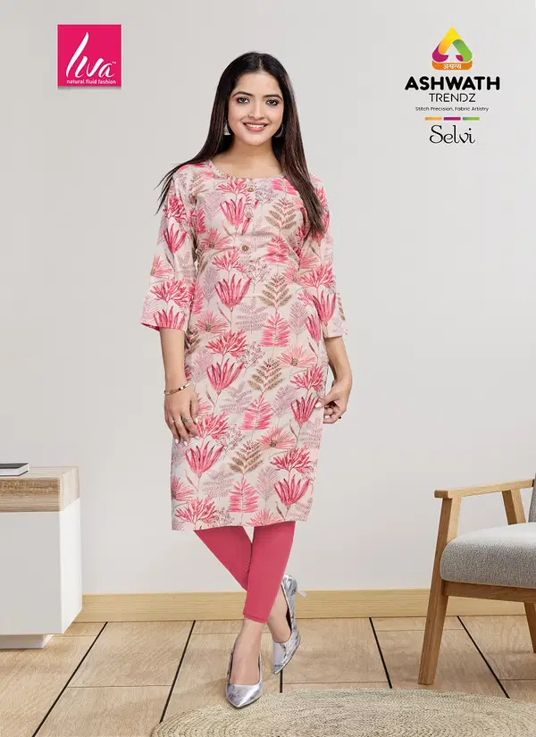 2 Selvi Ultra Premium Rayon Foil Printed Kurti Wholesalers In Delhi