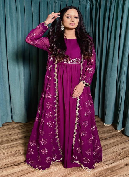 248 Designer Wedding Wear Georgette Gown Catalog