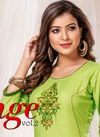 Hirwa Orange 2 Heavy Rayon Straight Cut Kurti