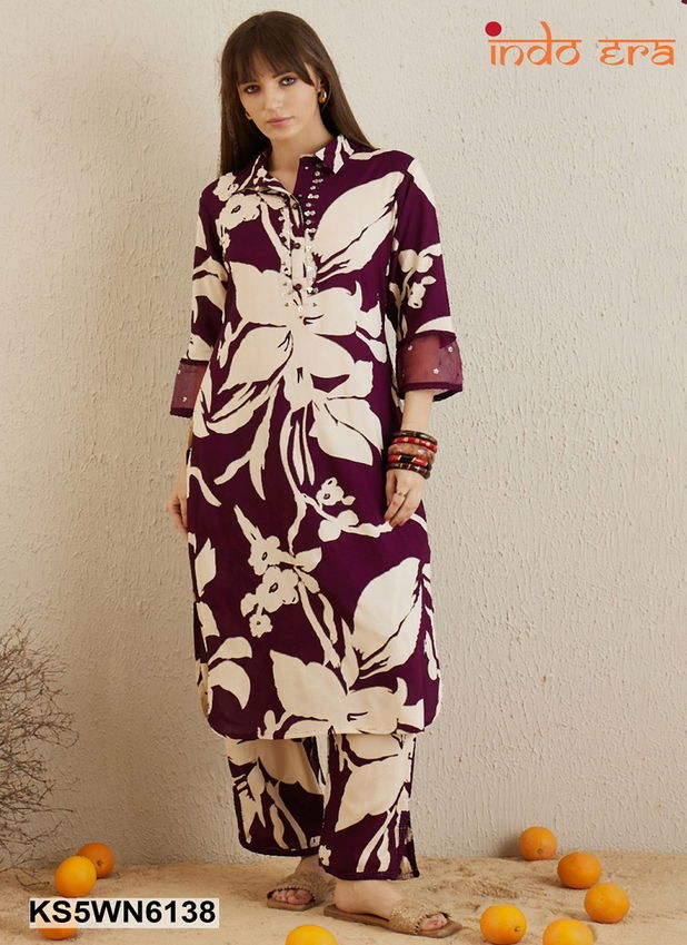 2511 Indo Era Printed Viscose Rayon Afghani Style Kurti With Bottom Wholesale Online
