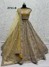 2711 A  And C by Anjani Art Heavy Net Embroidery Bridal Lehenga Choli Wholesalers In Delhi