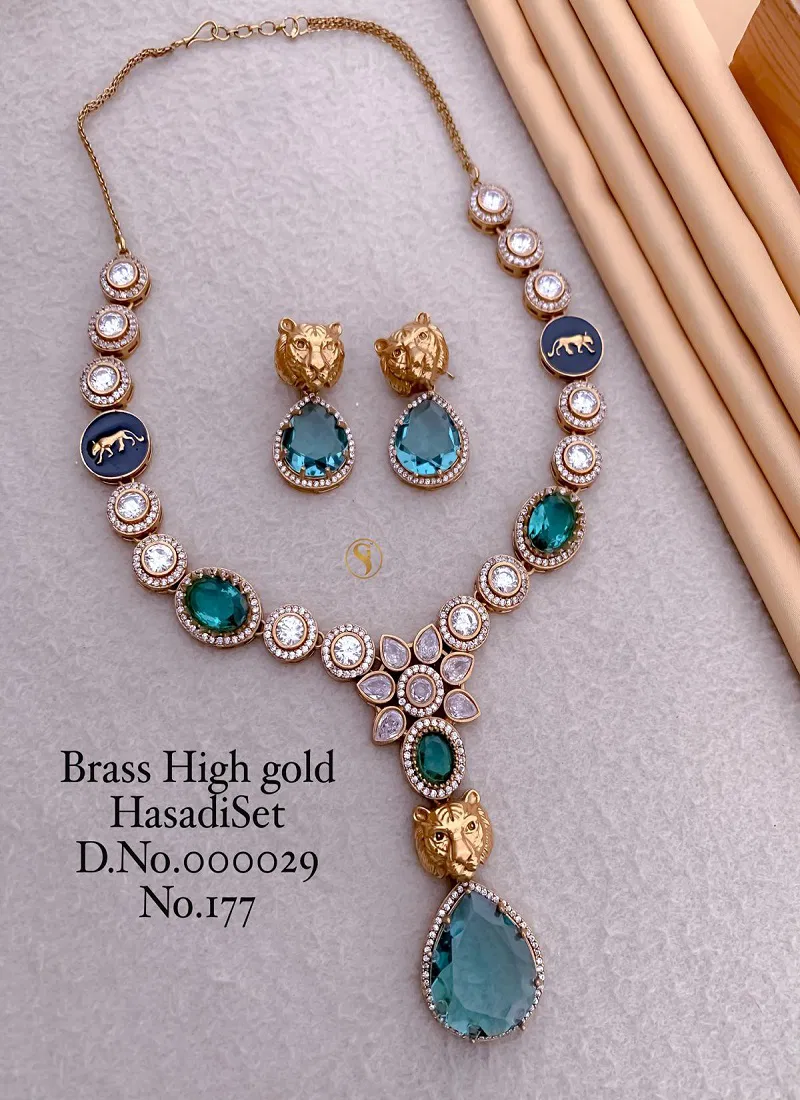 29 BH Designer Brass High Gold Hasadi Set Wholesale Price In Surat
