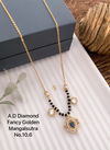 3 AD Diamond Daily Wear Golden Fancy Mangalsutra Wholesale Price In Surat
