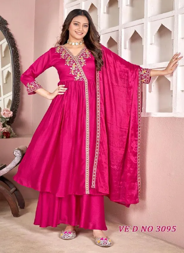 3094 To 3096 By Ladies Flavour Vichitra Readymade Suits Suppliers In India