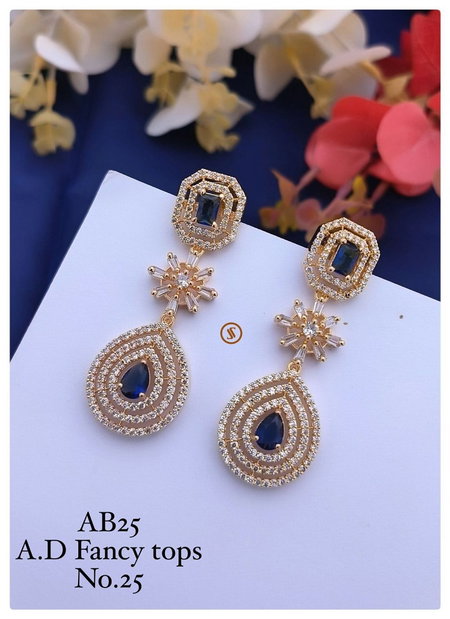 31 AB AD Silver Diamond Fancy Earrings Wholesale Market In Surat
