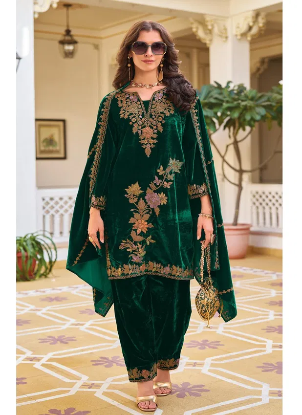 32220 Velvet 24 By Deepsy Suits Embroidery Velvet Pakistani Suits Exporters In India