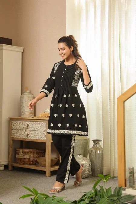 Tanyaa P 381 Cotton Lakhnavi Stylist Co Ord Set Wholesale Online