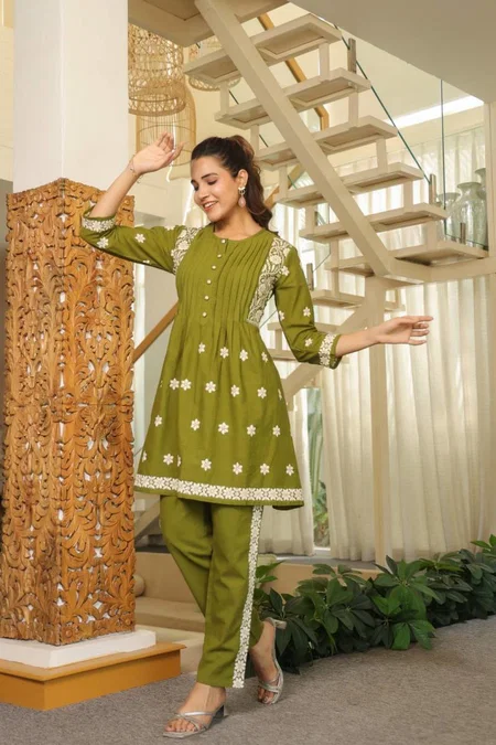 Tanyaa P 383 Cotton Lakhnavi Stylist Co Ord Set Wholesale In India