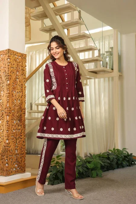 Tanyaa P 384 Cotton Lakhnavi Stylist Co Ord Set Wholesalers In Delhi