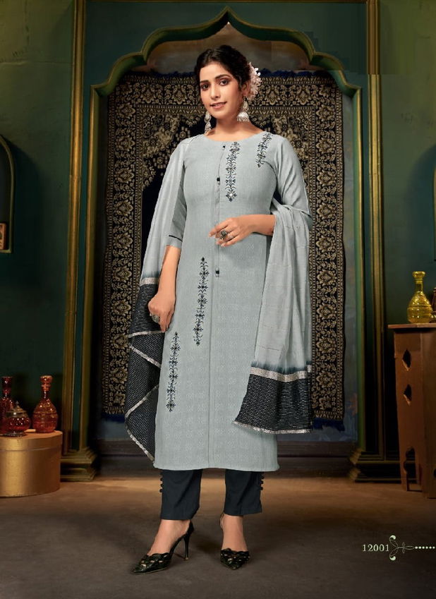 4 Colours Gulzar Handwork Festive Wear Heavy Handwork on Heavy 	Viscose Weaving Ready Made Collection
