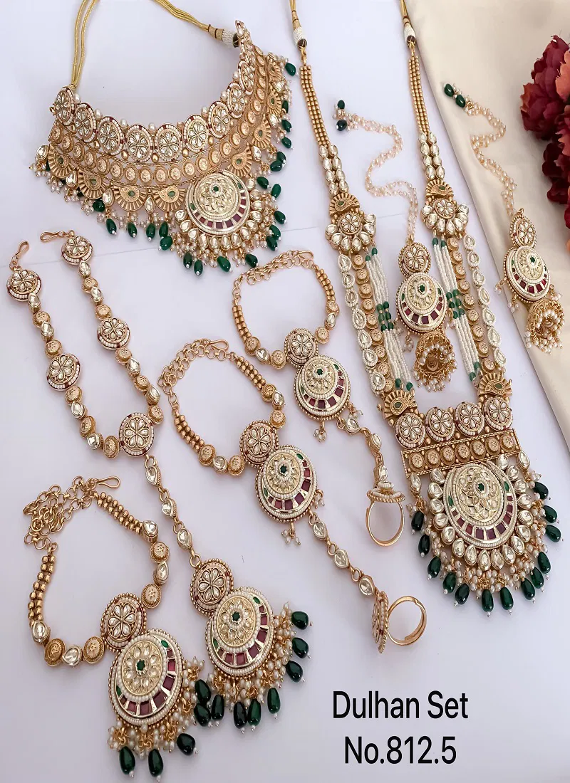 4 Designer Bridal Jewellery Dulhan Combo Set Wholesale Price In Surat
