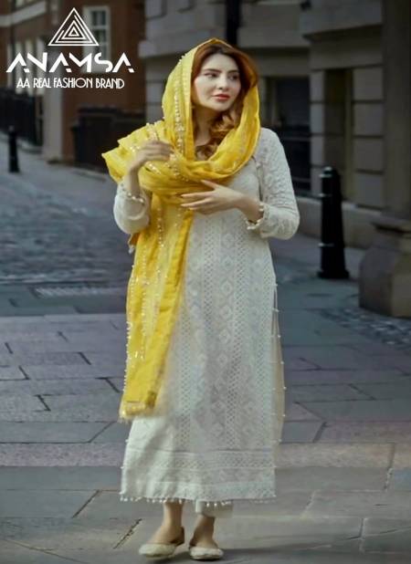 431 Anamsa Designer Faux Georgette Pakistani Suits Wholesale Market In Surat
 Catalog