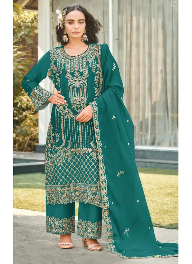 4419 Khas Chinon Embroidery Pakistani Readymade Suits Orders In India