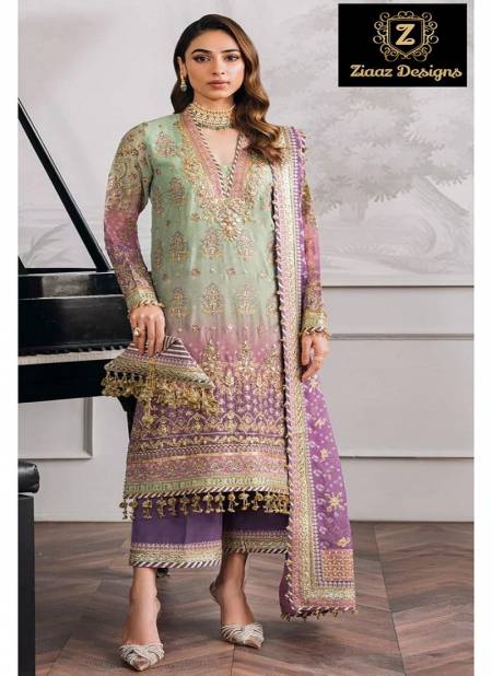 474 Ziaaz Designs Embroidery Rayon Pakistani Suits Wholesale Online Catalog