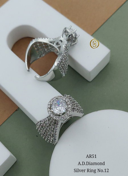 5 AR AD Diamond Silver Ring Wholesale Price In Surat
