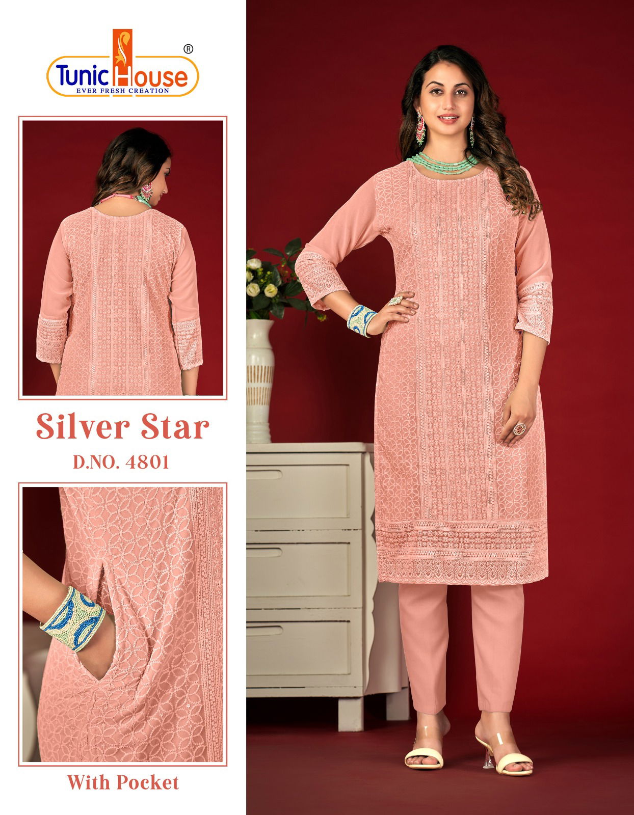 Tunic House Silver Star 1 Designer Kurtis Catalog
