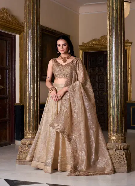 LN 1430 Gold Crush Designer Lehenga Choli Wholesale Price In Surat