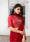 5D  MAHIRA Latest Fancy Designer Festive Wear Georgette Jacquard Border Saree With Embroidered Blouse Collection  