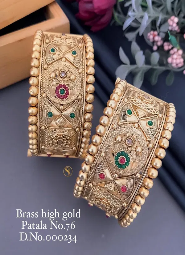 762 BH Bridal Wear Brass High Gold Patala Wholesale Shop In Surat
