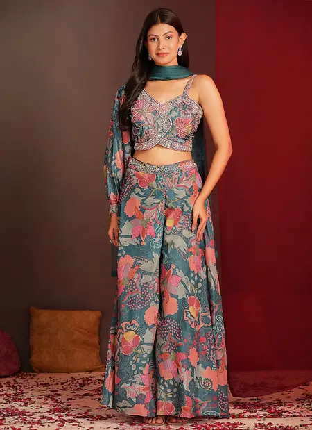 C419 By Jn Heavy Hand Work With Digital Printed Readymade Suits Wholesale Online
