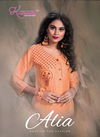 Kanasu Aliia Designer Straight Cut Short Kurti Collection at Wholesale Price