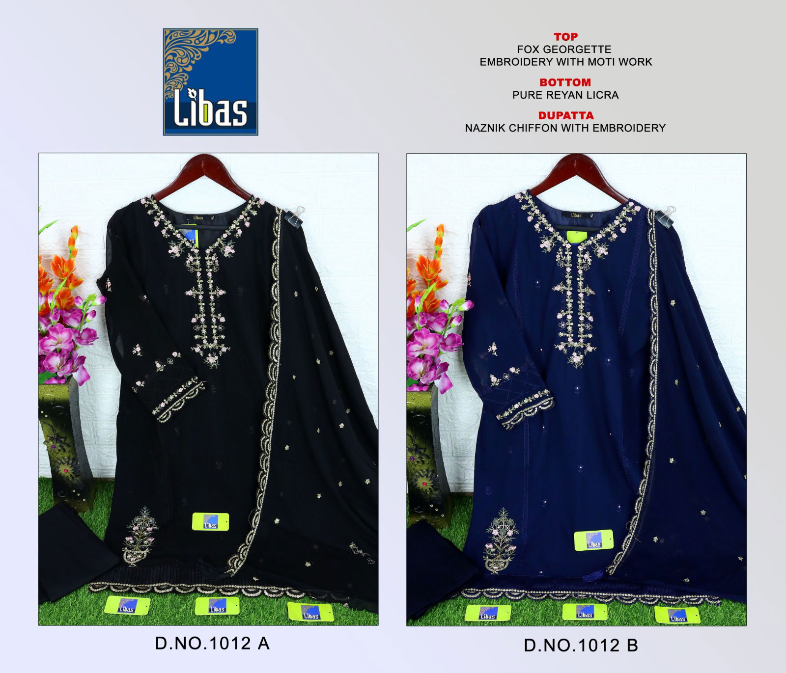 Libas 1012 A And B Georgette Pakistani Suits Catalog
