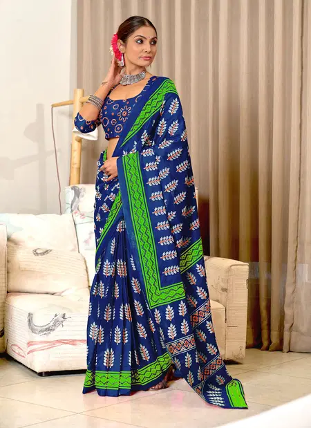 Tew Mulmul Cotton Fancy Printed Sarees Bulk Orders In India