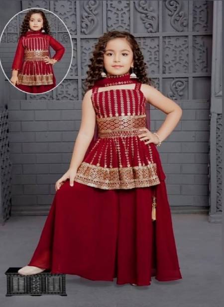 901 Girls Wedding Wear Sharara Suits Kids Catalog
