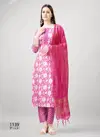 Aaradhna Rayon Printed Embroidery Kurti With Bottom Dupatta Wholesale Online 1139Pink