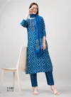 Aaradhna Rayon Printed Embroidery Kurti With Bottom Dupatta Wholesale Online 1140Blue