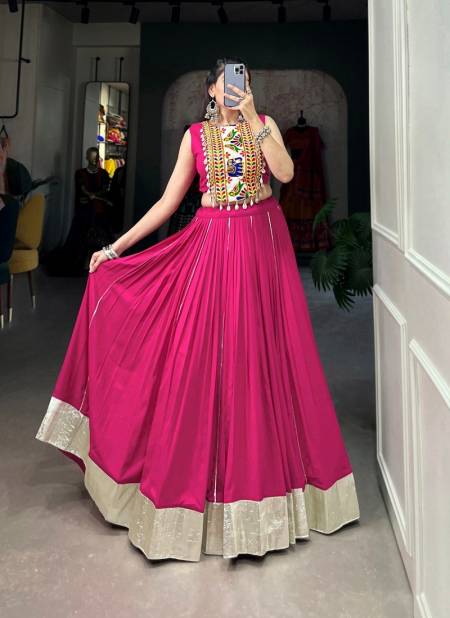 Aawiya 1616 Colours Rayon Designer Navratri Lehenga Choli Wholesalers In India 1616PNK